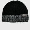 Men's Ribbed Knit Beanie - Black/Grey
