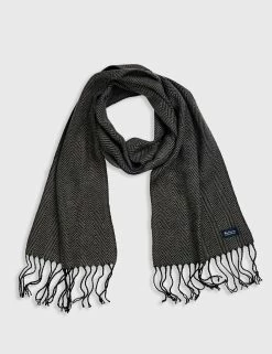 Men's Herringbone Fringed Scarf