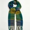 Men's Woven Plaid Scarf - Blue Depths/Rainforest
