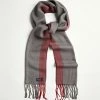 Men's Striped Herringbone Scarf - Odyssey Grey/Sundried Tomato