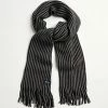 Men's Rochelle Knit Scarf - True Black/Granite Grey