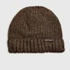Men's Ribbed Knit Beanie - Brown