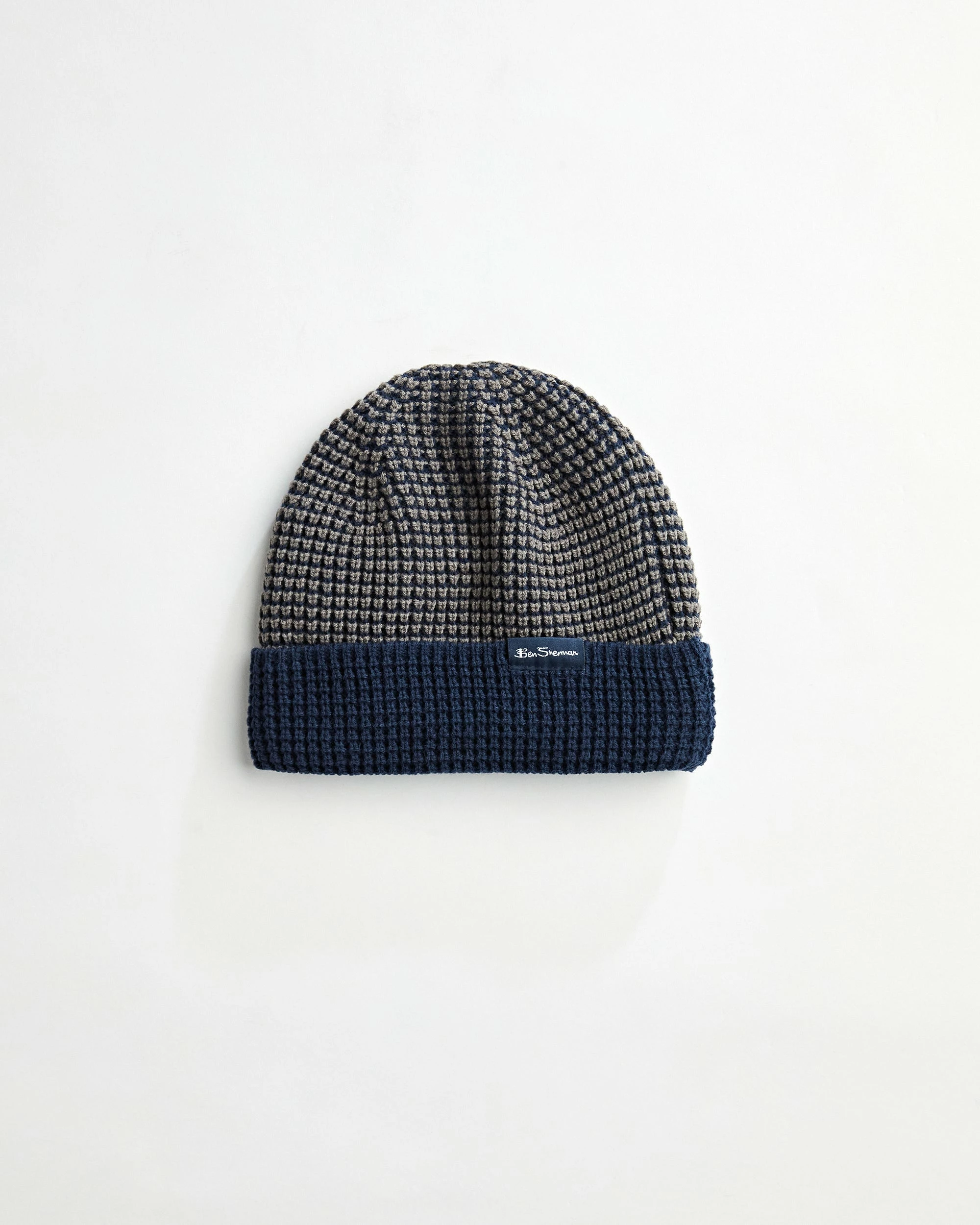 Men's Waffle Knit Hat With Thermal Plush Lining - Navy Blazer/Odyssey Grey 1 Men's Waffle Knit Hat With Thermal Plush Lining - Navy Blazer/Odyssey Grey