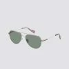 Shaftesbury Polarized Oversized Aviator Eco Sunglasses - Silver