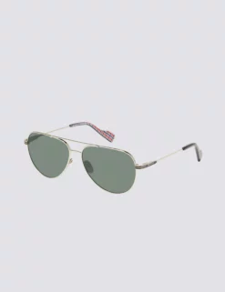 Shaftesbury Polarized Oversized Aviator Eco Sunglasses - Silver