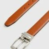 Men's Reversible Vegan Leather Belt - Brown/Black