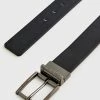 Men's Reversible Vegan Leather Belt - Black