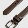 Men's Vegan Leather Belt - Brown