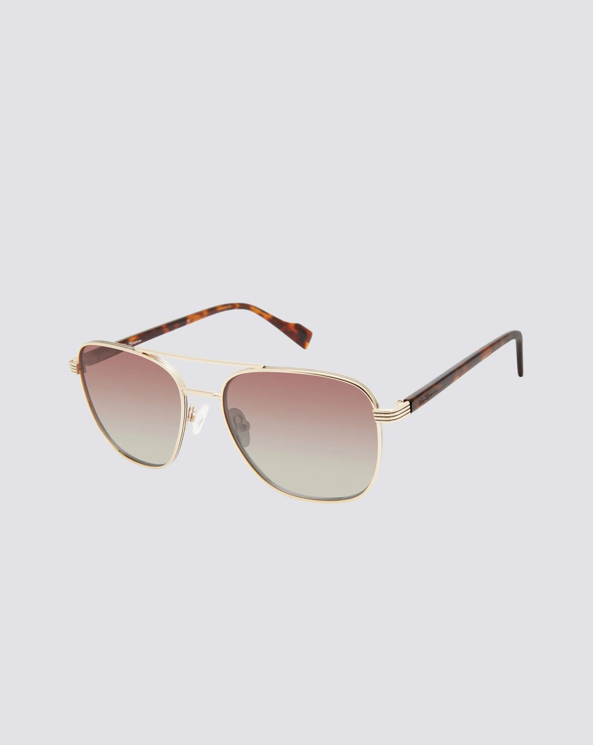 Walbrook Polarized Aviator Square Eco Sunglasses - Gold 1 Walbrook Polarized Aviator Square Eco Sunglasses - Gold