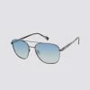 Walbrook Polarized Aviator Square Eco Sunglasses - Gunmetal/Blue