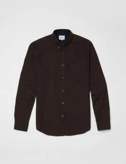 Signature Long-Sleeve Gingham Shirt - Cocoa -clothing Shop BS 0059141 029 D scaled