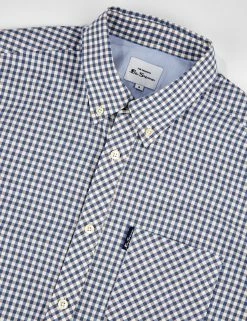 Signature Long-Sleeve Gingham Shirt - Persian Blue -clothing Shop BS 0059141 109 E