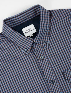 Signature Long-Sleeve Gingham Shirt -clothing Shop BS 0059141 371 E