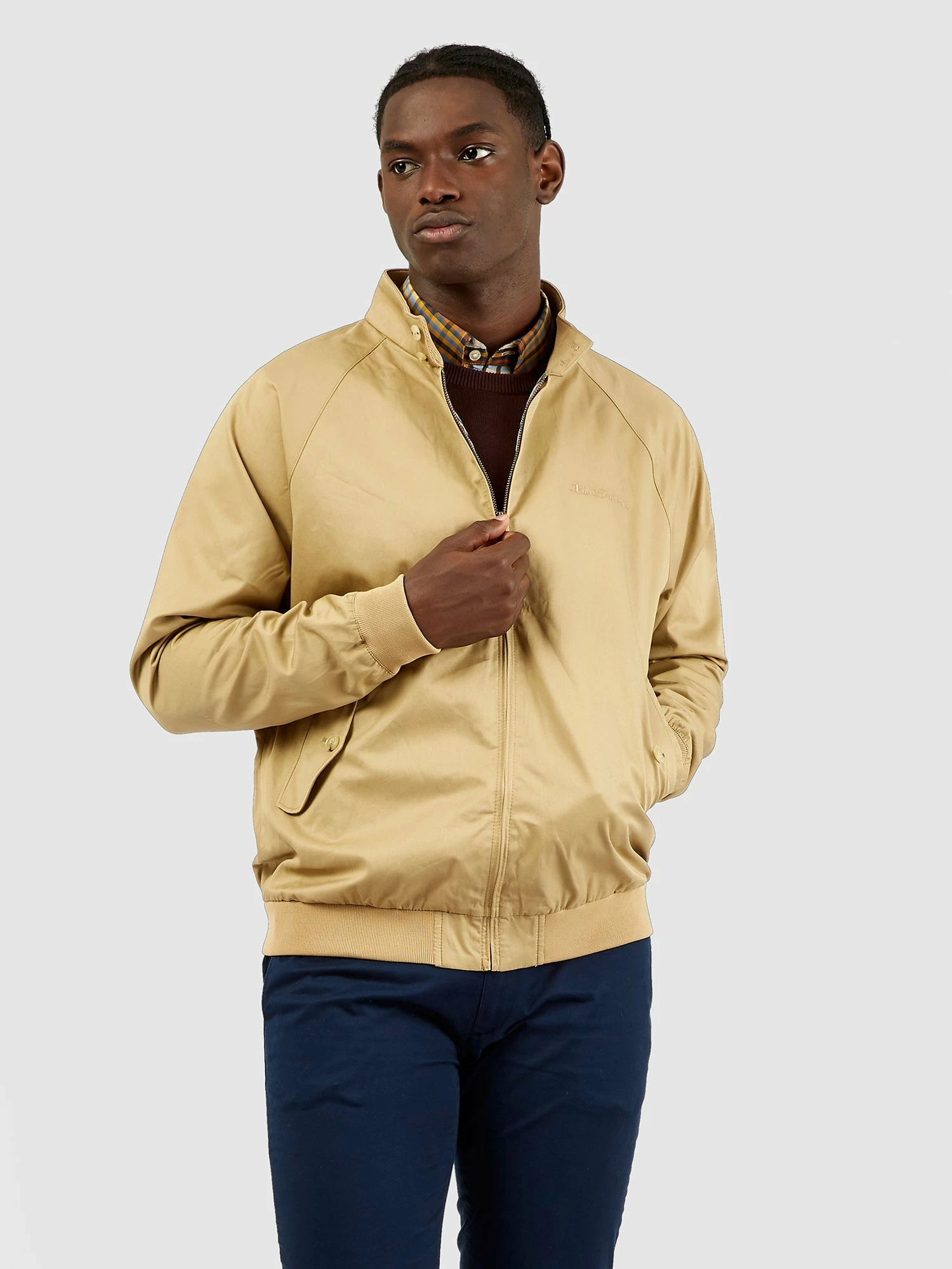 Signature Harrington Jacket - Sand 2 Signature Harrington Jacket - Sand - Image 2