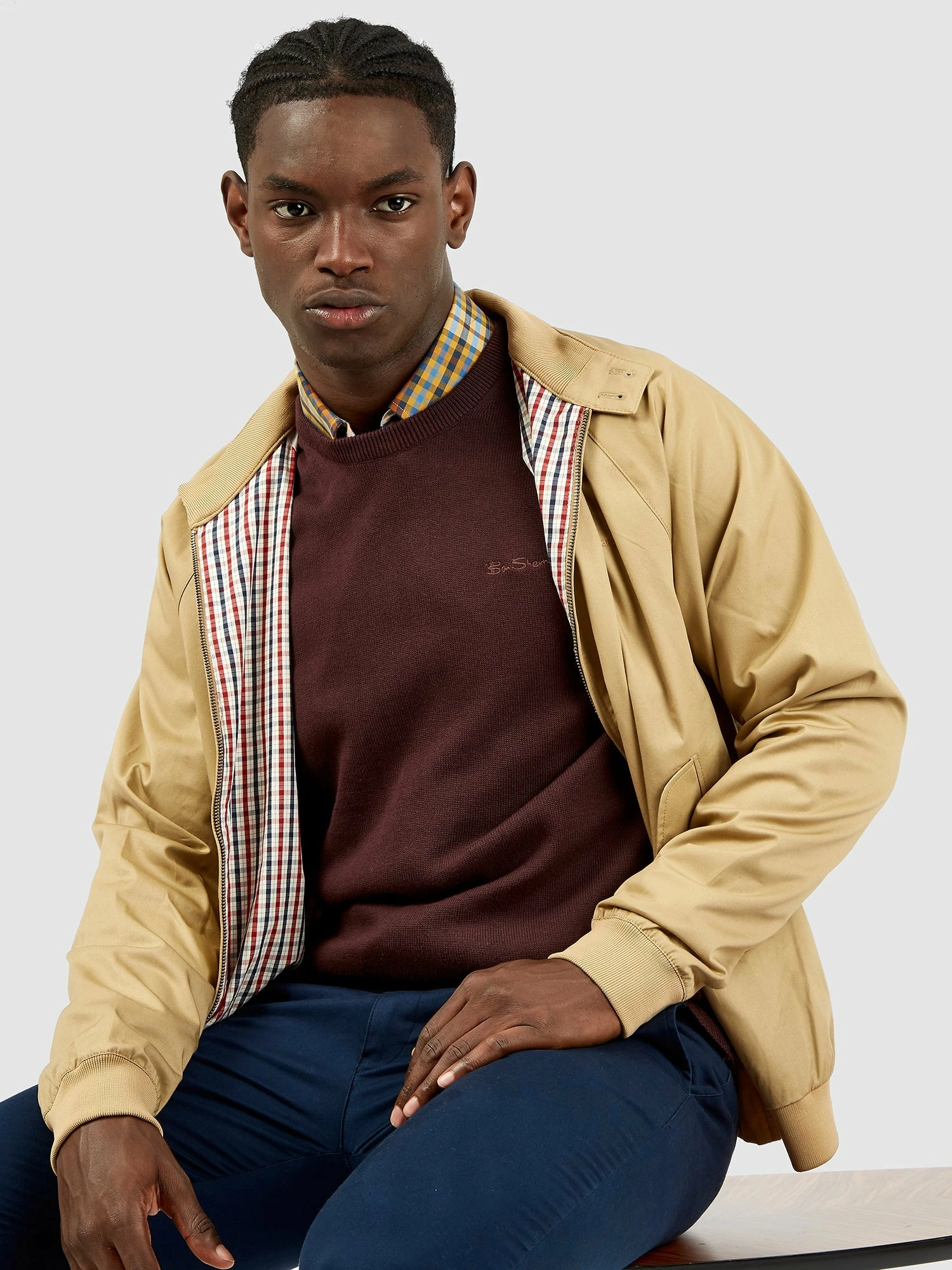 Signature Harrington Jacket - Sand 1 Signature Harrington Jacket - Sand