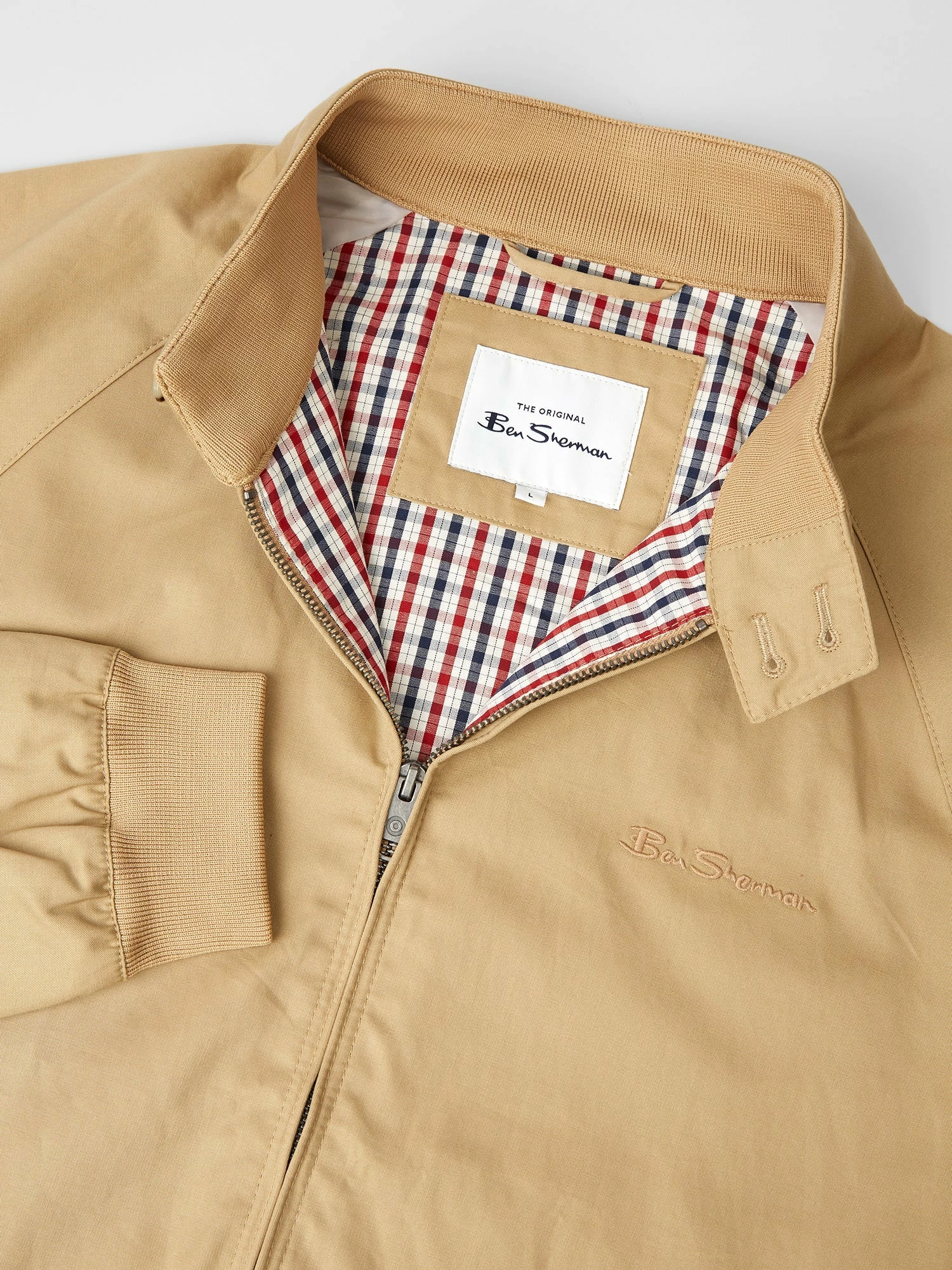 Signature Harrington Jacket - Sand 4 Signature Harrington Jacket - Sand - Image 4