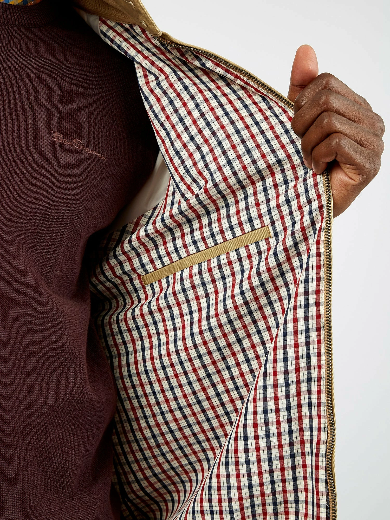 Signature Harrington Jacket - Sand 7 Signature Harrington Jacket - Sand - Image 7