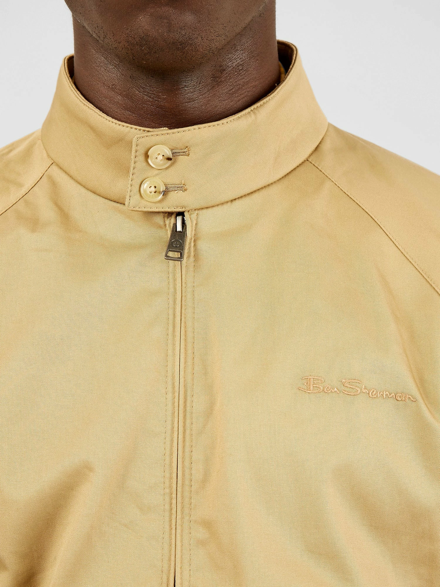 Signature Harrington Jacket - Sand 6 Signature Harrington Jacket - Sand - Image 6