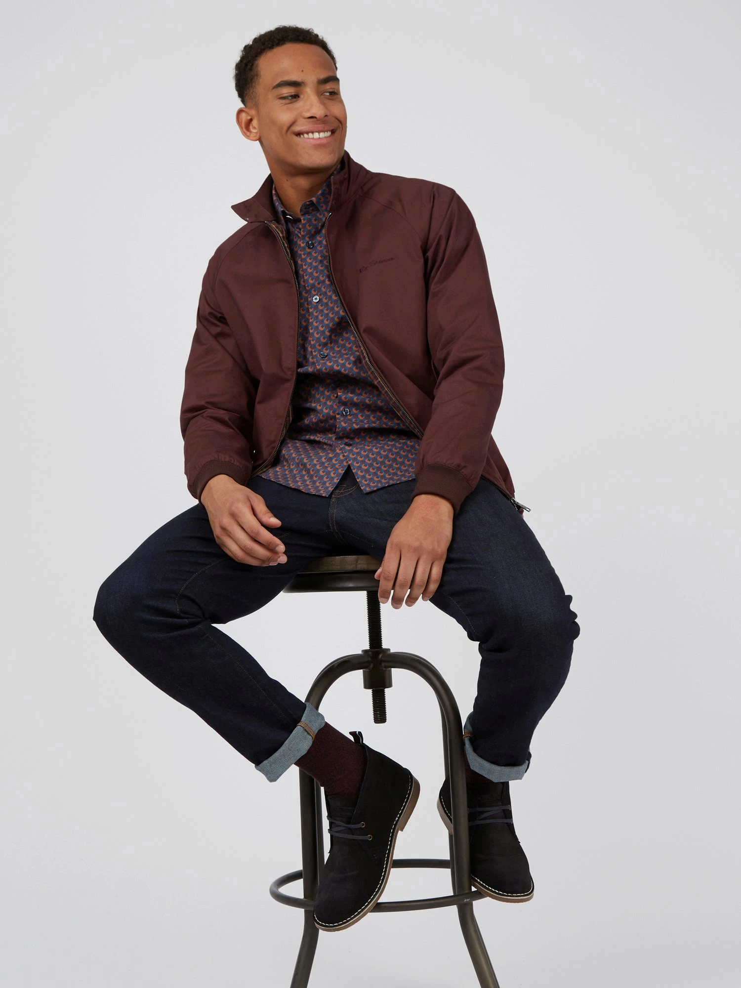 Signature Harrington Jacket - Bordeaux 6 Signature Harrington Jacket - Bordeaux - Image 6