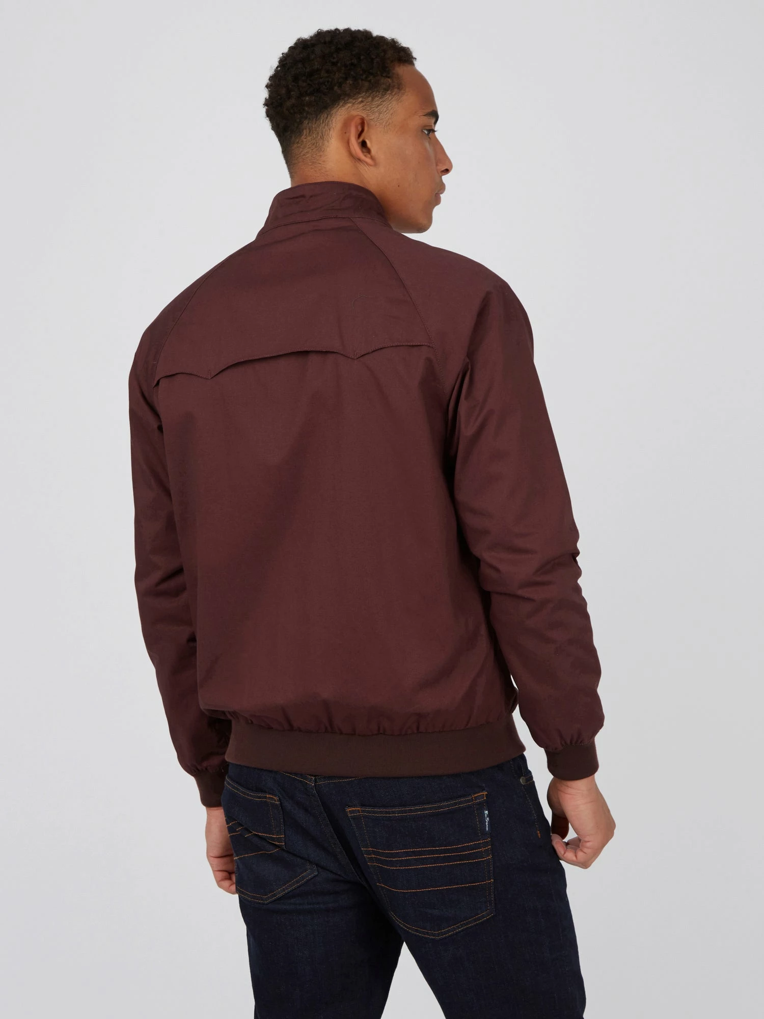 Signature Harrington Jacket - Bordeaux 2 Signature Harrington Jacket - Bordeaux - Image 2
