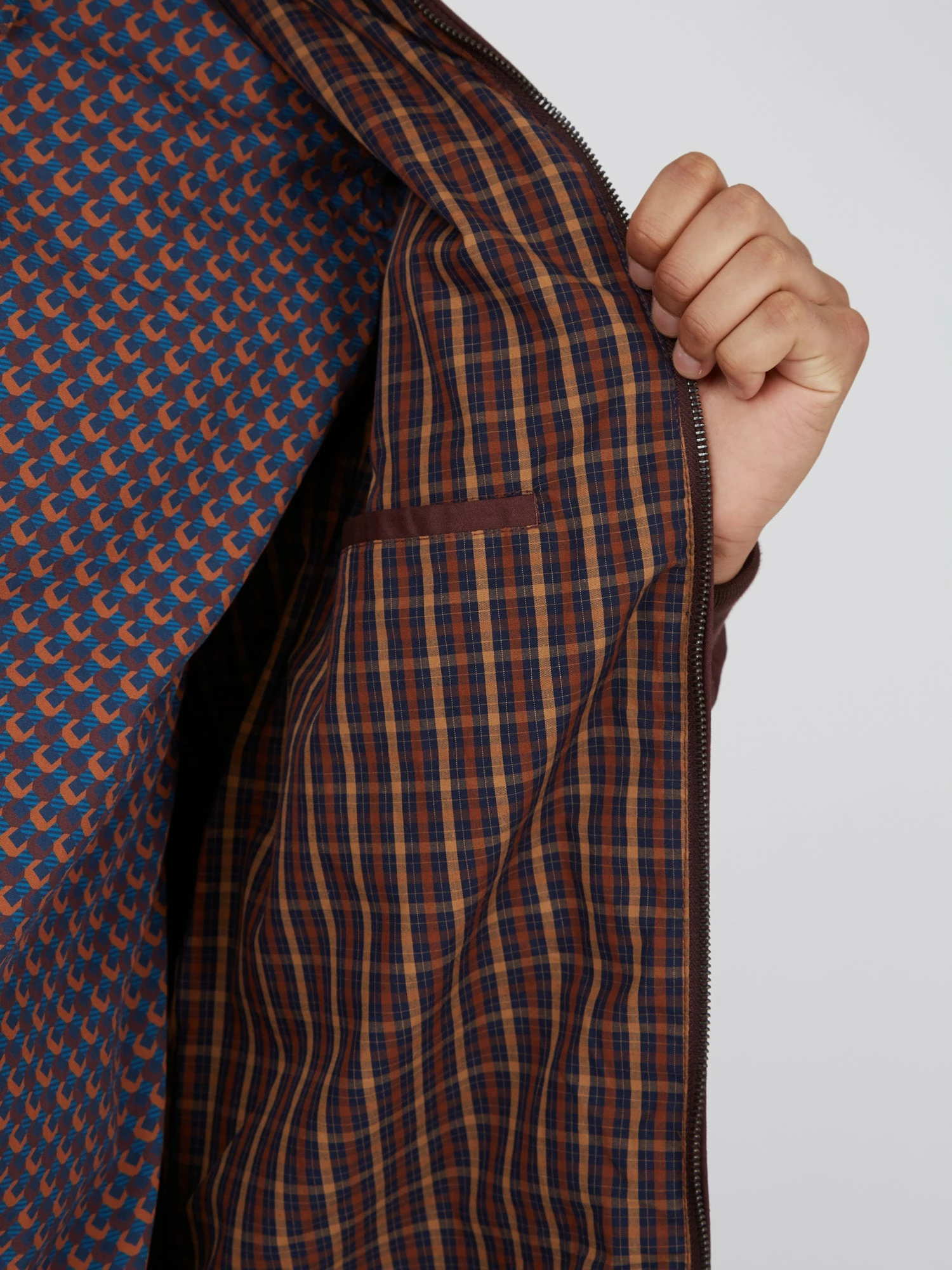 Signature Harrington Jacket - Bordeaux 5 Signature Harrington Jacket - Bordeaux - Image 5