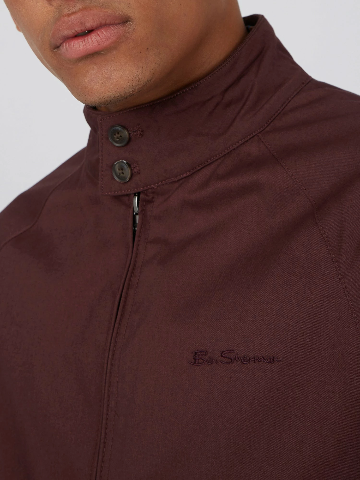 Signature Harrington Jacket - Bordeaux 3 Signature Harrington Jacket - Bordeaux - Image 3
