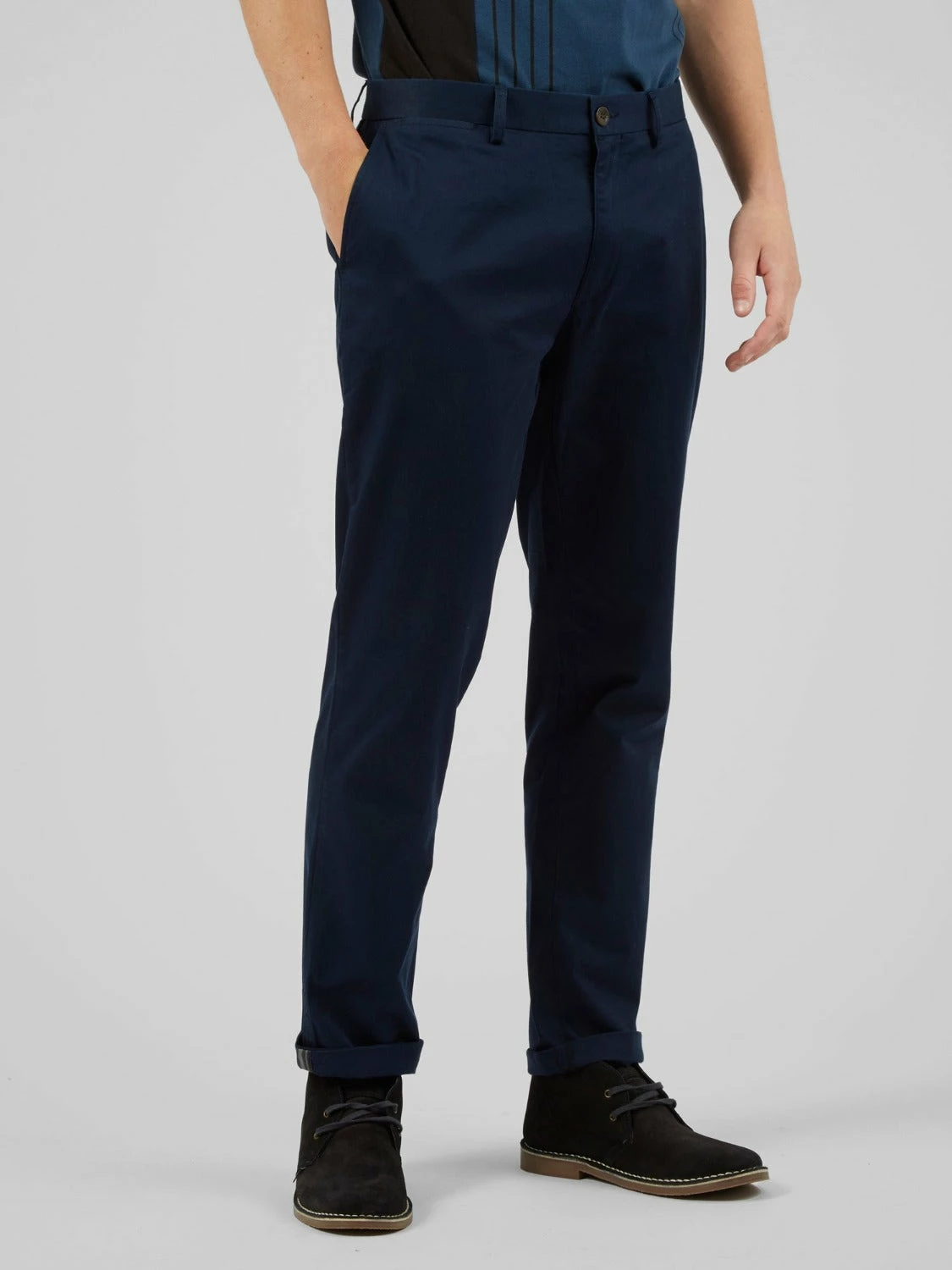 Signature Slim Stretch Chino Pant - Dark Navy 1 Signature Slim Stretch Chino Pant - Dark Navy