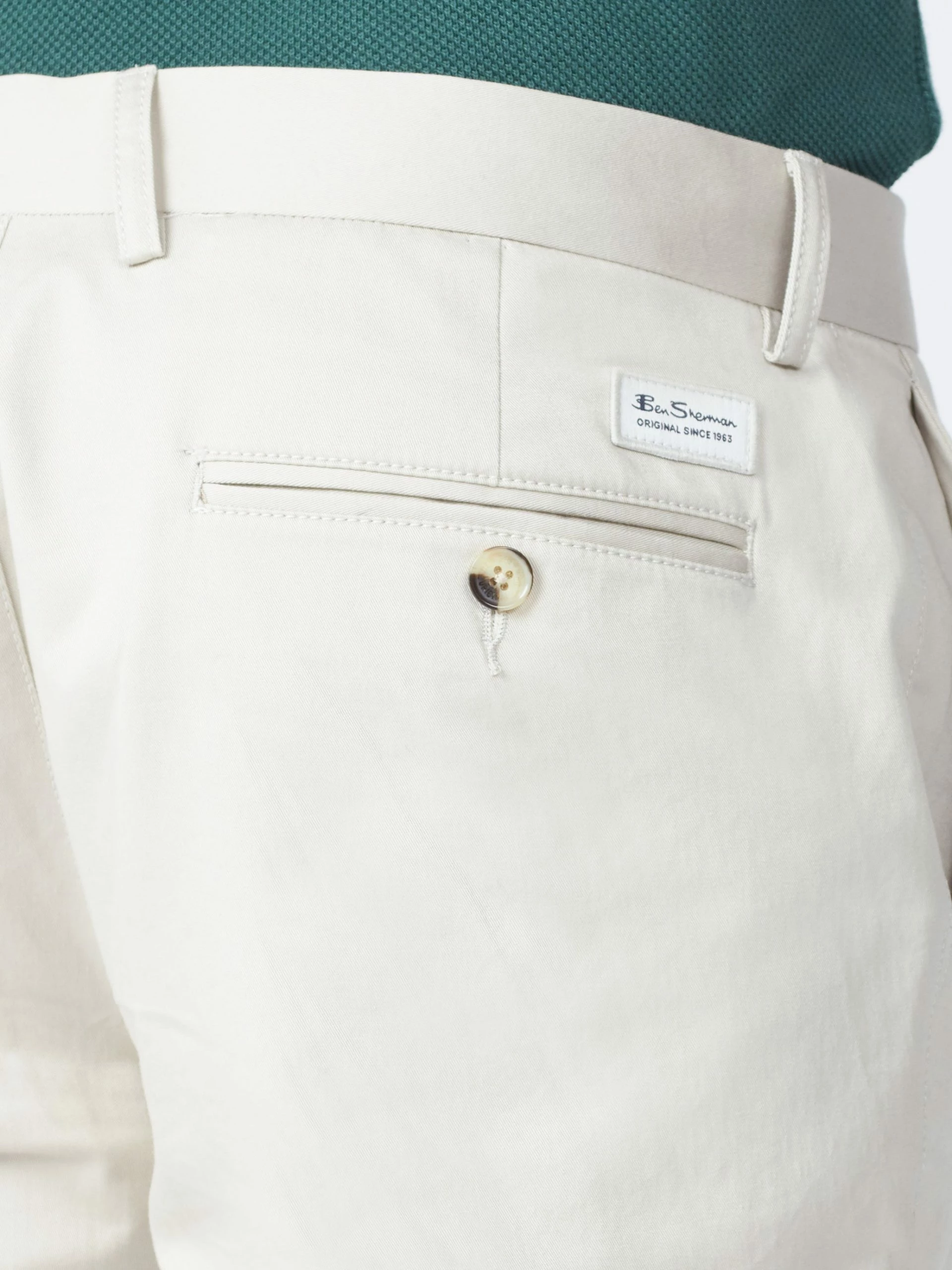 Signature Slim Stretch Chino Pant - Putty 3 Signature Slim Stretch Chino Pant - Putty - Image 3