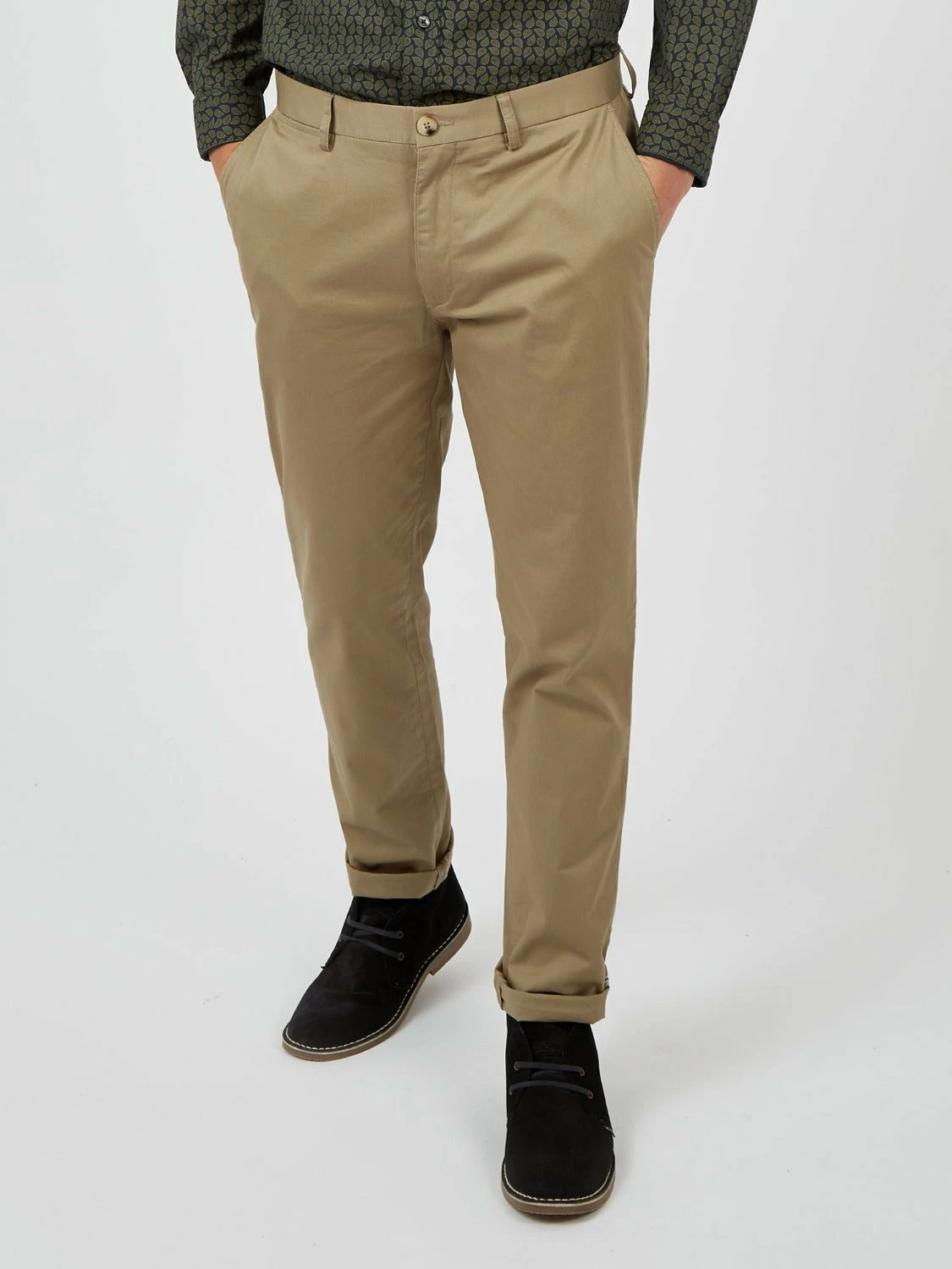 Signature Slim Stretch Chino Pant - Stone 1 Signature Slim Stretch Chino Pant - Stone