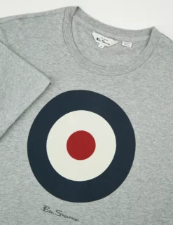 Signature Organic Target Graphic Tee - Grey
