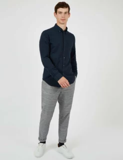 Signature Organic Long-Sleeve Oxford Shirt - Dark Navy -clothing Shop BS 0065094 025 B