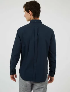Signature Organic Long-Sleeve Oxford Shirt - Dark Navy -clothing Shop BS 0065094 025 C