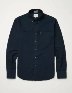 Signature Organic Long-Sleeve Oxford Shirt - Dark Navy -clothing Shop BS 0065094 025 D