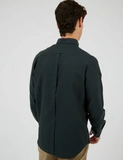 Signature Organic Long-Sleeve Oxford Shirt - Dark Green -clothing Shop BS 0065094 067 C