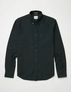 Signature Organic Long-Sleeve Oxford Shirt - Dark Green -clothing Shop BS 0065094 067 D