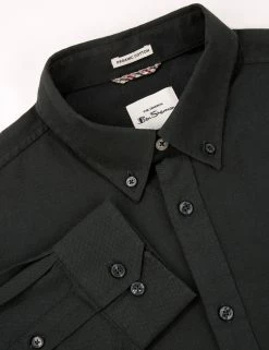 Signature Organic Long-Sleeve Oxford Shirt - Dark Green -clothing Shop BS 0065094 067 E scaled