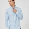 Signature Organic Long-Sleeve Oxford Shirt - Sky