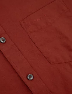 Signature Long-Sleeve Oxford Shirt - Burnt Orange -clothing Shop BS 0065094 481 F