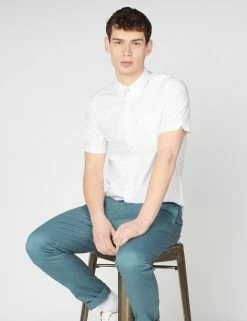 Signature Short-Sleeve Oxford Shirt - White -clothing Shop BS 0065095 010 D tvz4o0