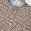 Long-Sleeve Mini-Check Shirt - Hemp