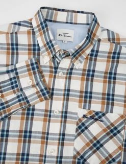Long-Sleeve Winter Madras Check Shirt - Snow White