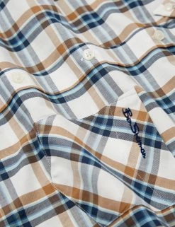 Long-Sleeve Winter Madras Check Shirt - Snow White -clothing Shop BS 0065390 002 F