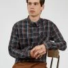 Long-Sleeve Winter Madras Check Shirt - Midnight