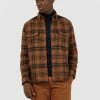 Long-Sleeve Heavy Brushed Check Shirt - Coffee