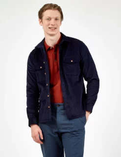 Long-Sleeve Mid-Wale Corduroy Shirt - Marine