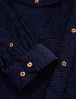 Long-Sleeve Mid-Wale Corduroy Shirt - Marine 10 Long-Sleeve Mid-Wale Corduroy Shirt - Marine -clothing Shop BS 0065413 035 F