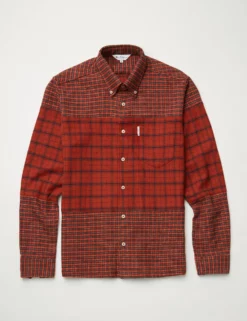 Long-Sleeve Archive Double-Face Check Shirt - Burnt Orange 11 Long-Sleeve Archive Double-Face Check Shirt - Burnt Orange -clothing Shop BS 0065422 481 D