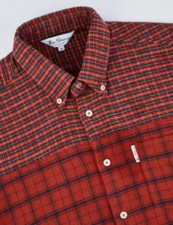 Long-Sleeve Archive Double-Face Check Shirt - Burnt Orange 8 Long-Sleeve Archive Double-Face Check Shirt - Burnt Orange -clothing Shop BS 0065422 481 E scaled
