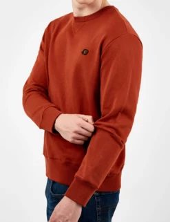 B By Ben Sherman Tricot/Loopback Sweatshirt - Burnt Orange -clothing Shop BS 0065534 481 B