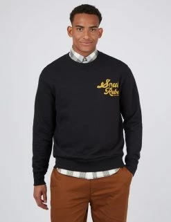 Soul Rebel Graphic Loopback Crewneck Sweatshirt - Black